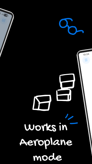 ShroudChat artwork showing Works in Aeroplane mode